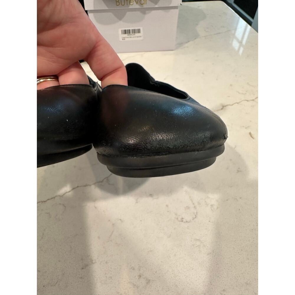 Eileen Fisher Ballet Flats Womens 7.5 Black Leather Slip On Comfort Shoes - Picture 5 of 9